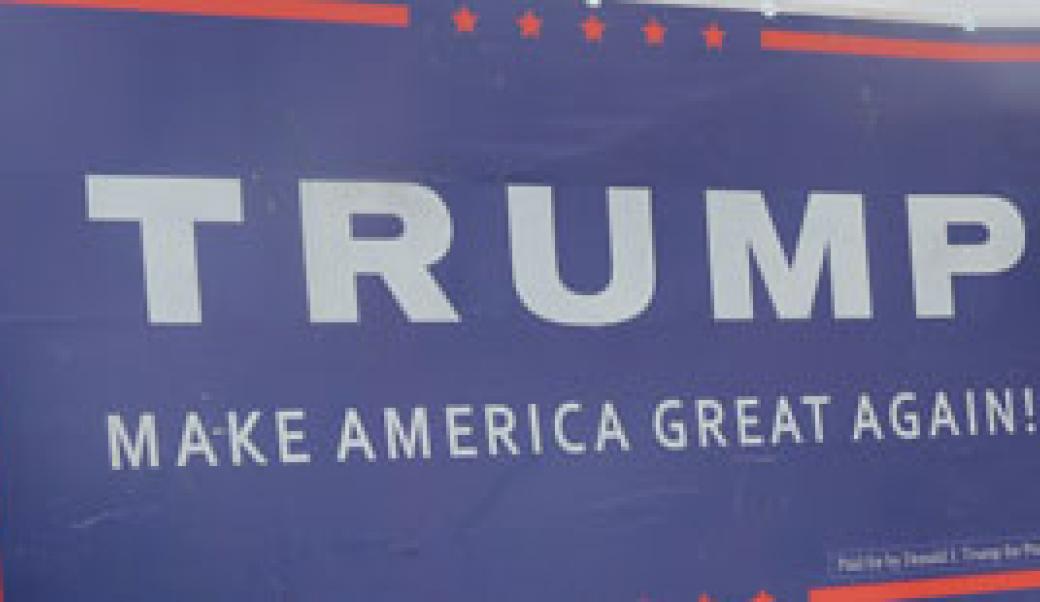 Trump banner