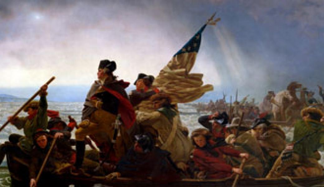 Washington Crossing the Delaware painting