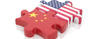 US-China flags represented as puzzle pieces