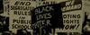 Old civil rights signs with "Black Lives Matter" sign