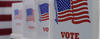 image of voting booths with flag and "vote"