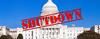 Capital building with a large red "Shutdown" stamped on top