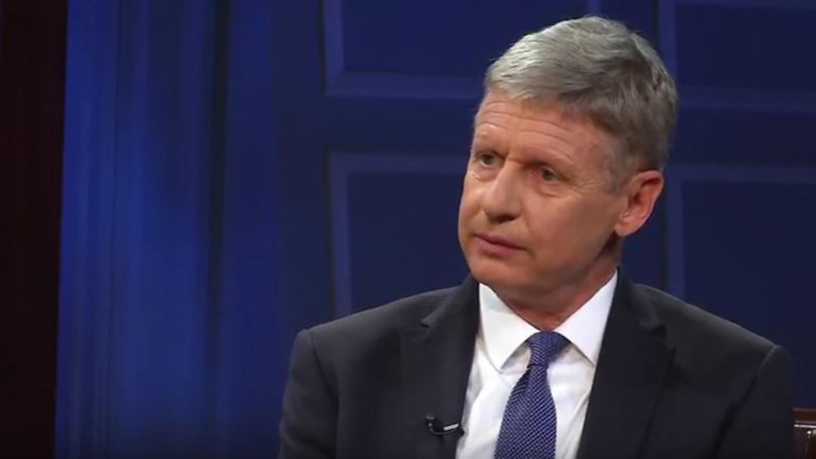 Libertarian presidential candidate Gary Johnson describes his party's platform