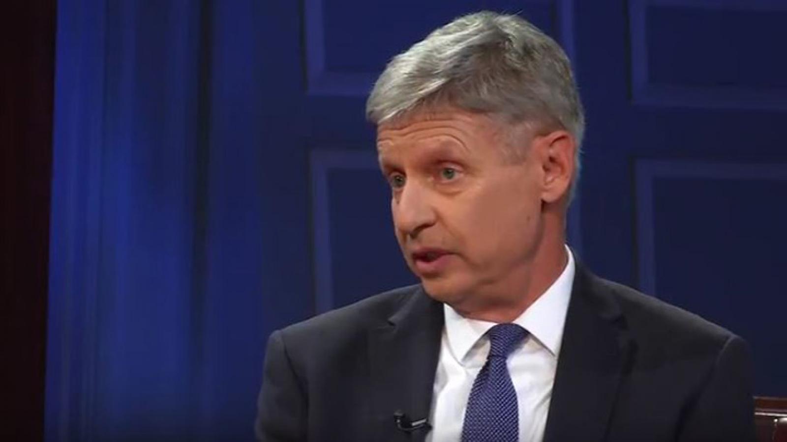 Libertarian presidential candidate Gary Johnson describes his party's stance on gun rights