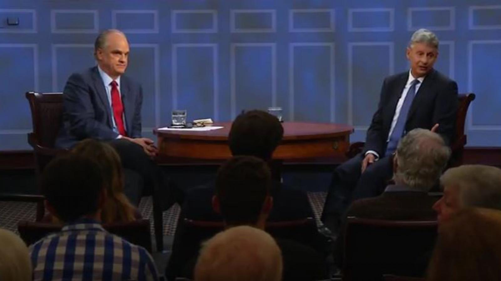 Air Force General Michael V. Hayden, who served at the very top of America’s most critical intelligence gathering organizations, takes questions from the American Forum studio audience